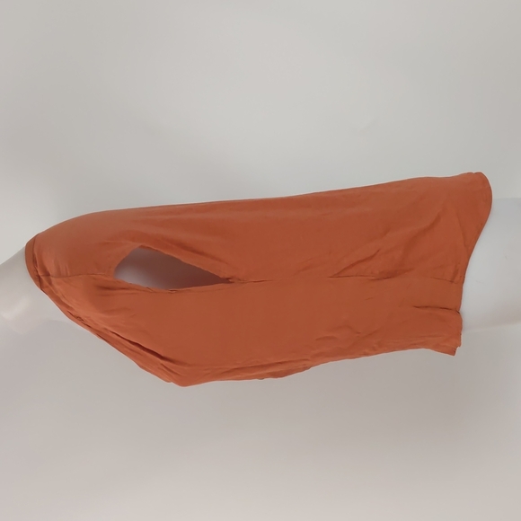 Witchery Womens Top Size XS Orange Sleeveless V-Neck Button Detail Lyocell Blend - Picture 9 of 14